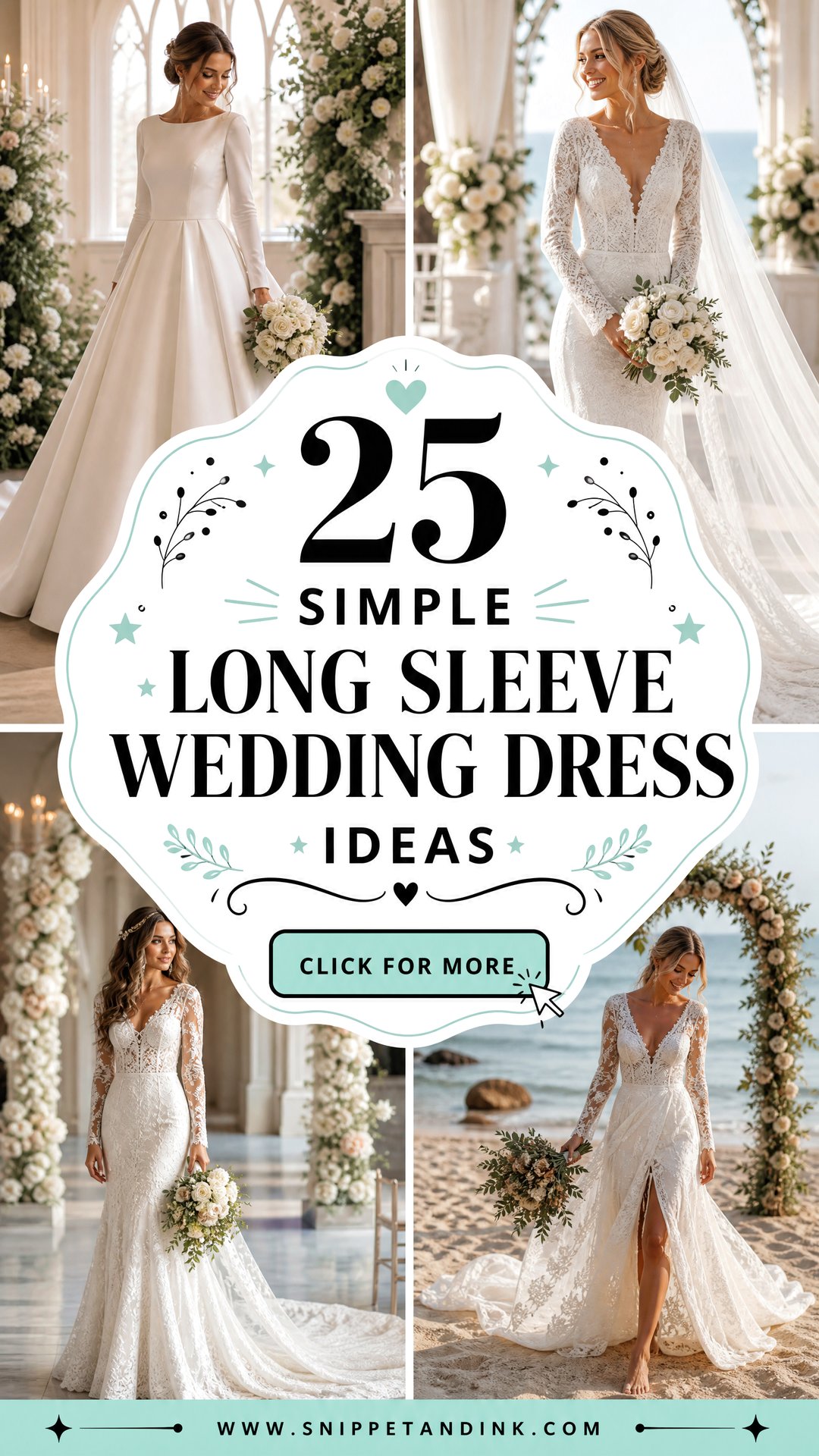 25 Simple Long Sleeve Wedding Dress Ideas Elegant Bridal Looks - 25 Simple Long Sleeve Wedding Dress Ideas: Elegant Bridal Looks