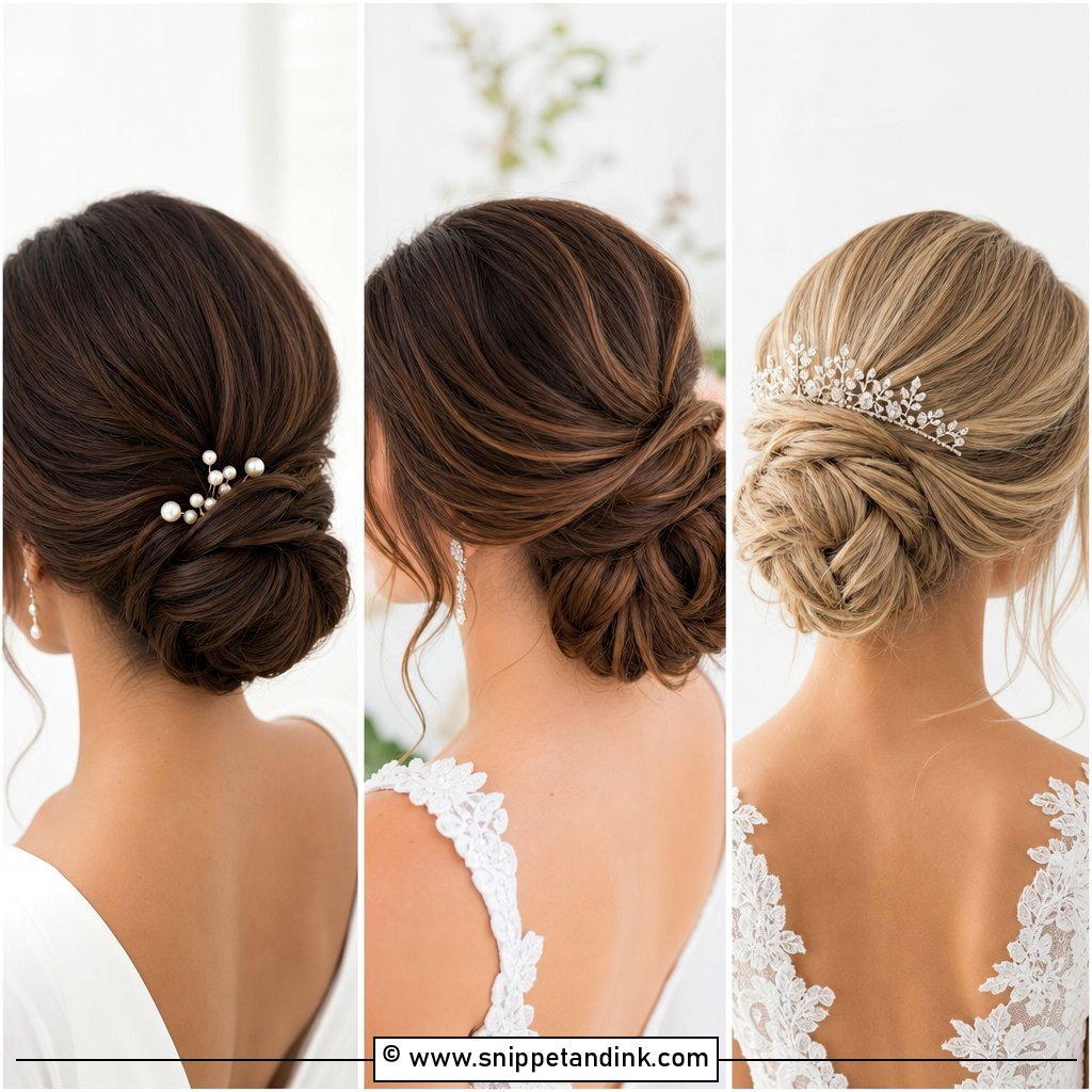 25 Simple Low Bun Wedding Hair Ideas for Timeless Elegance