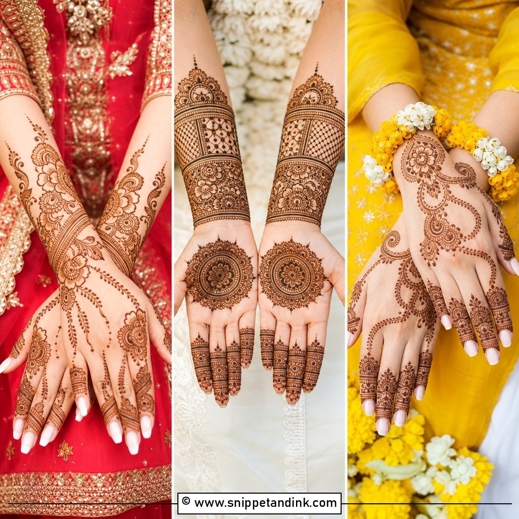 25 Simple Mehndi Designs for Bride Elegant Wedding Picks