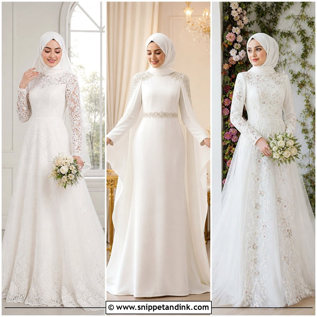 25 Simple Muslim Wedding Dress Ideas: Elegant Modest Bridal Looks