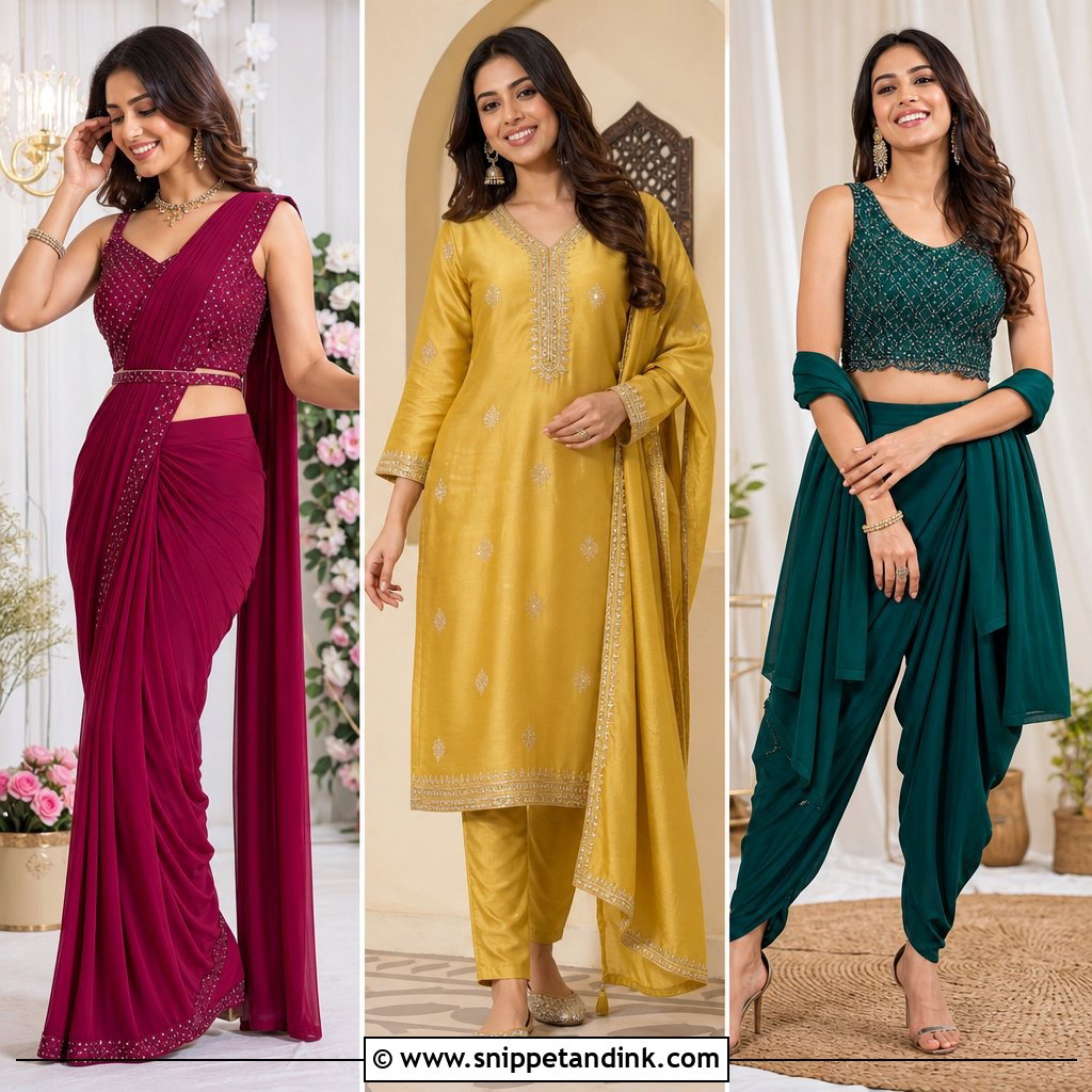 25 Simple Sangeet Outfit Ideas Festive Looks for Every Bride