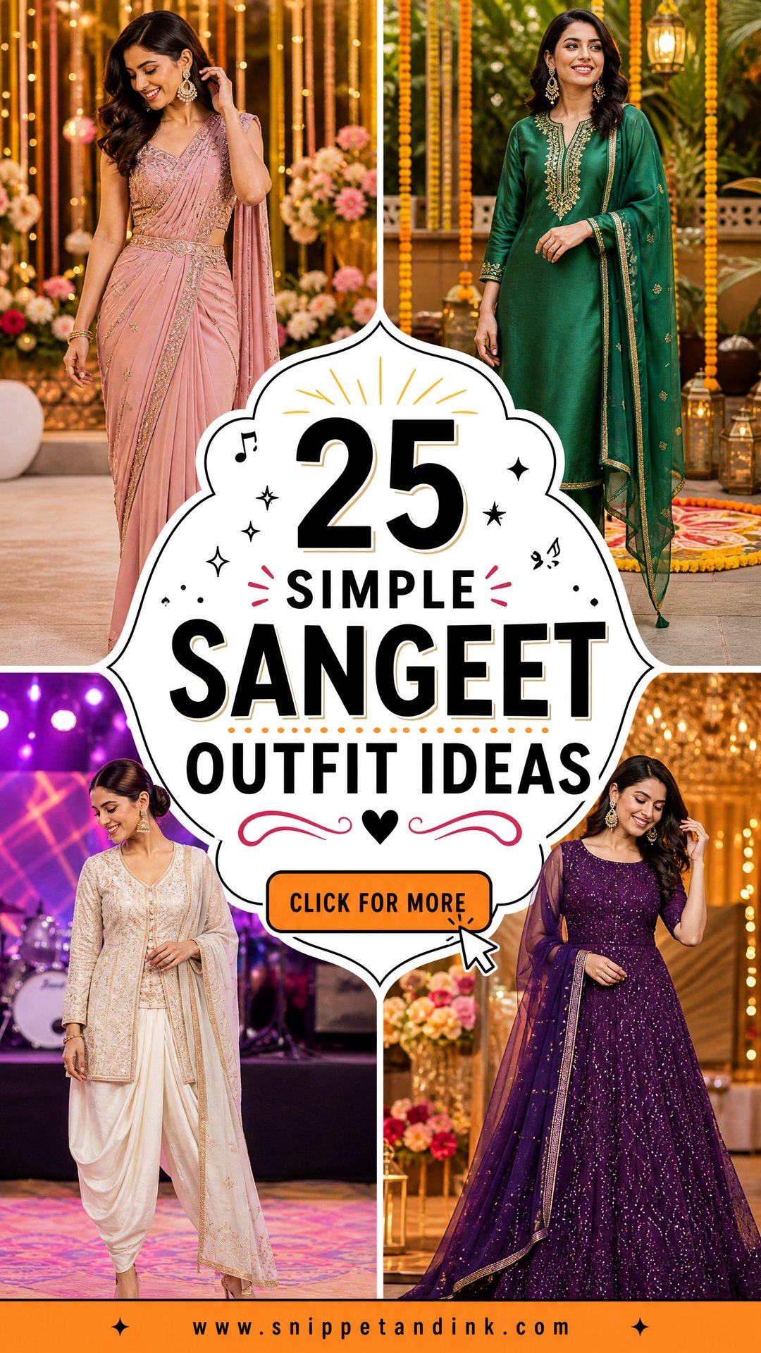 25 Simple Sangeet Outfit Ideas Festive Looks for Every Bride - 25 Simple Sangeet Outfit Ideas: Festive Looks for Every Bride