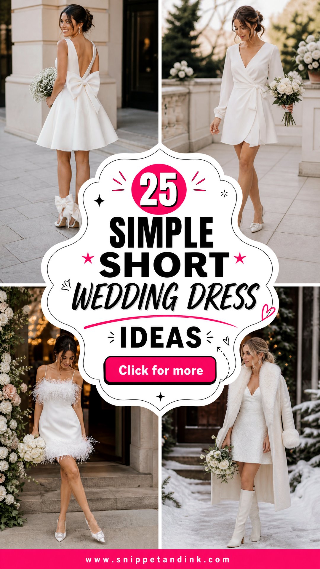 25 Simple Short Wedding Dress Ideas Chic Looks for Modern Brides - 25 Simple Short Wedding Dress Ideas: Chic Looks for Modern Brides