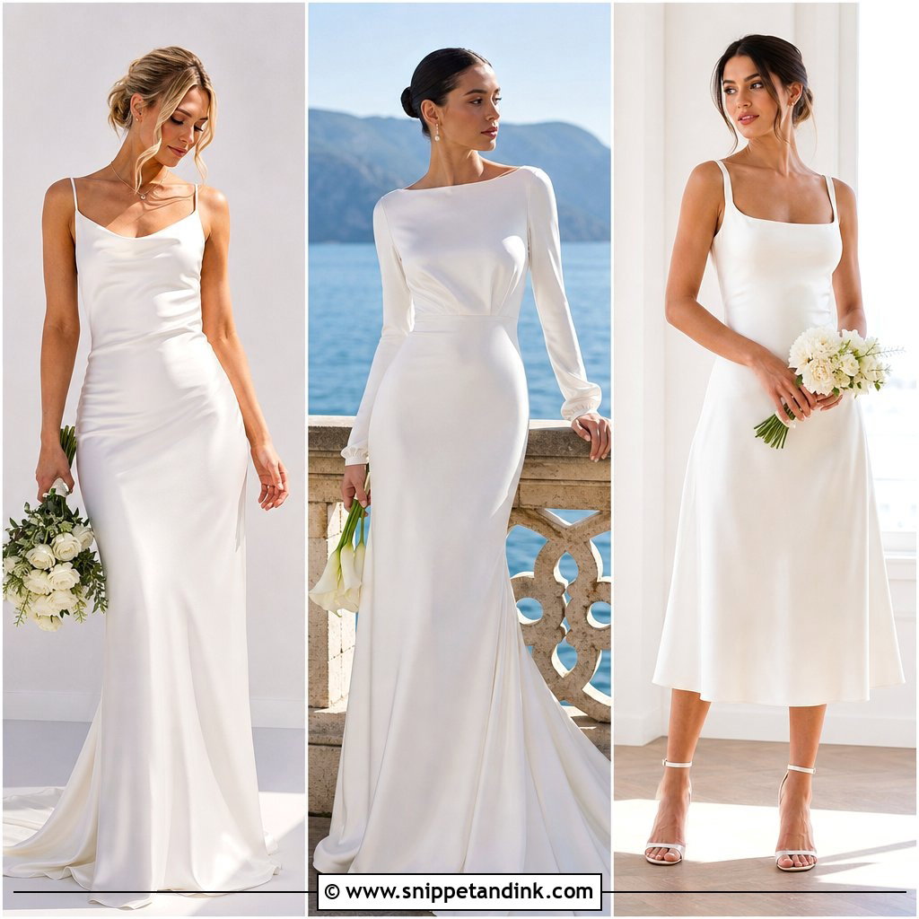 25 Simple Silk Wedding Dress Ideas