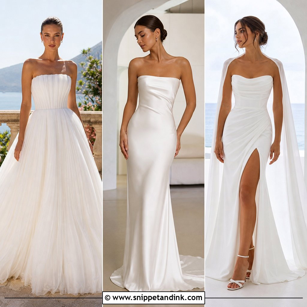 25 Simple Strapless Wedding Dress Ideas: Elegant Bridal Looks