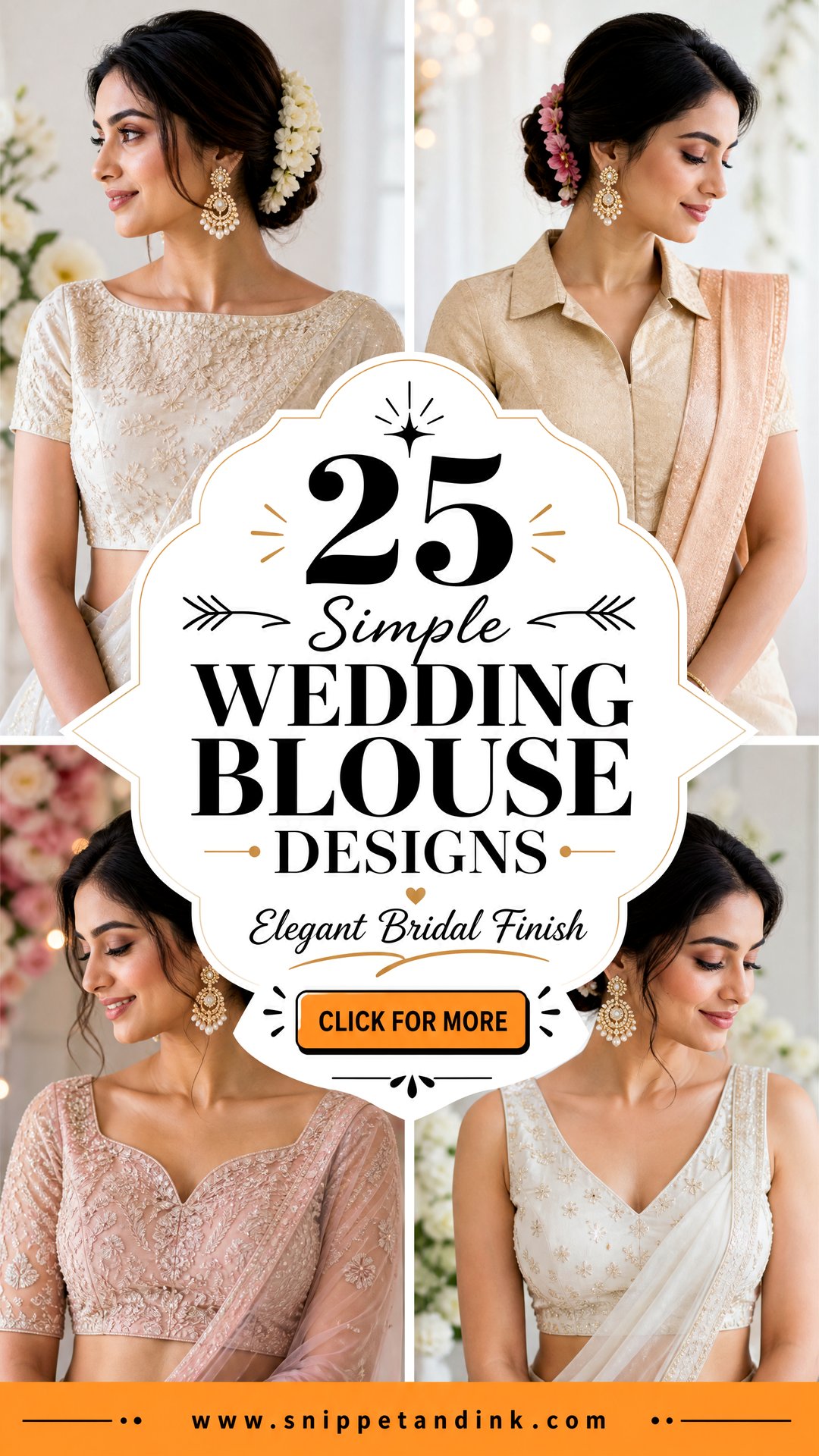 25 Simple Wedding Blouse Designs for an Elegant Bridal Look - 25 Simple Wedding Blouse Designs for an Elegant Bridal Look