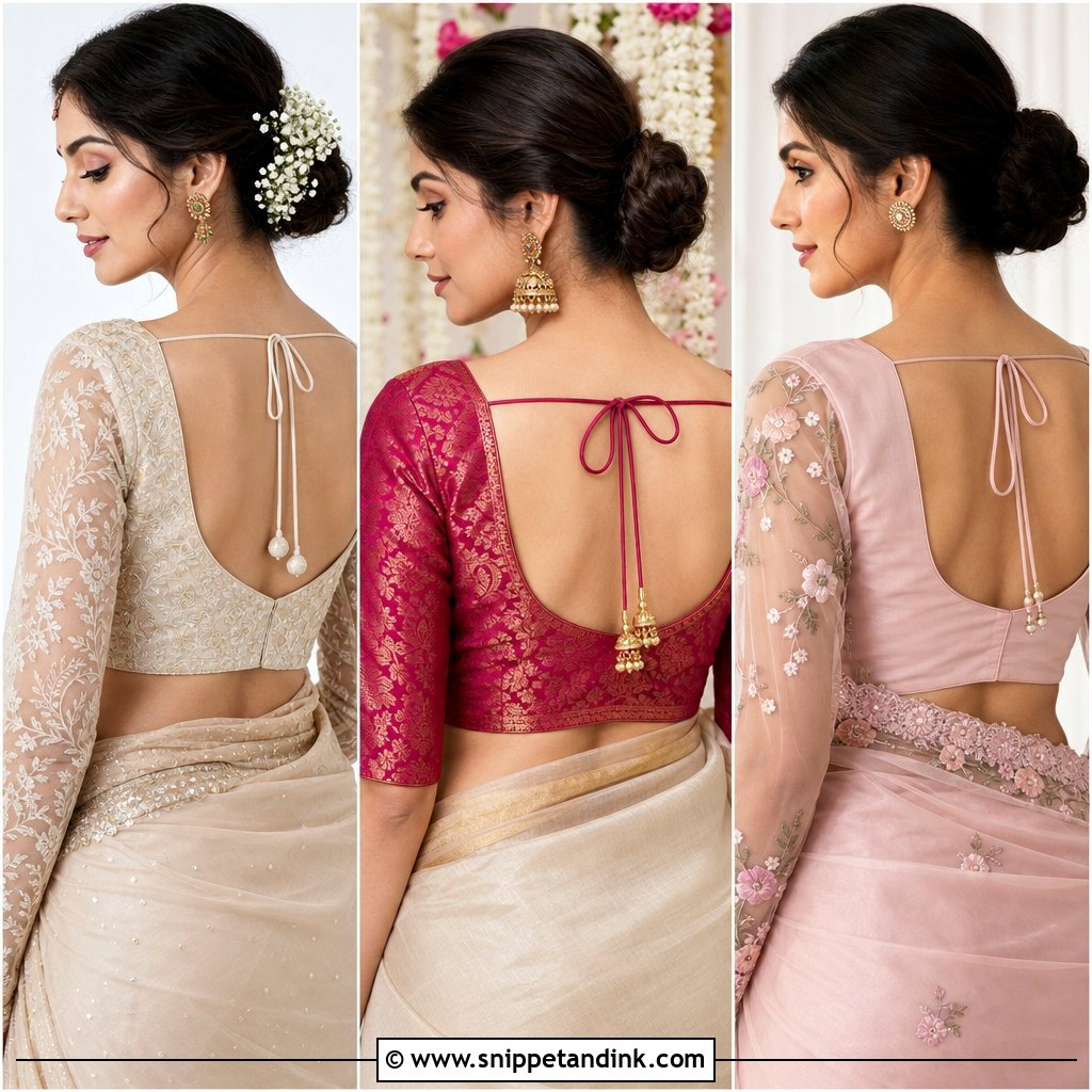 25 Simple Wedding Blouse Designs