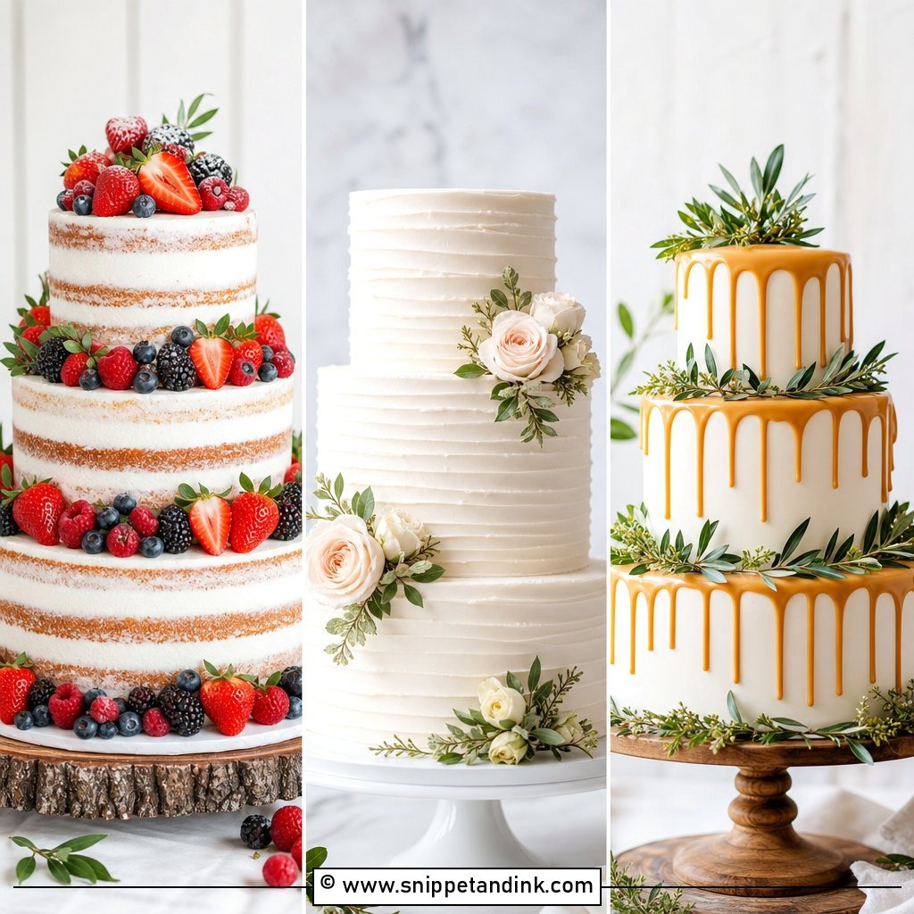 25 Simple Wedding Cake Decoration Ideas for Chic Receptions