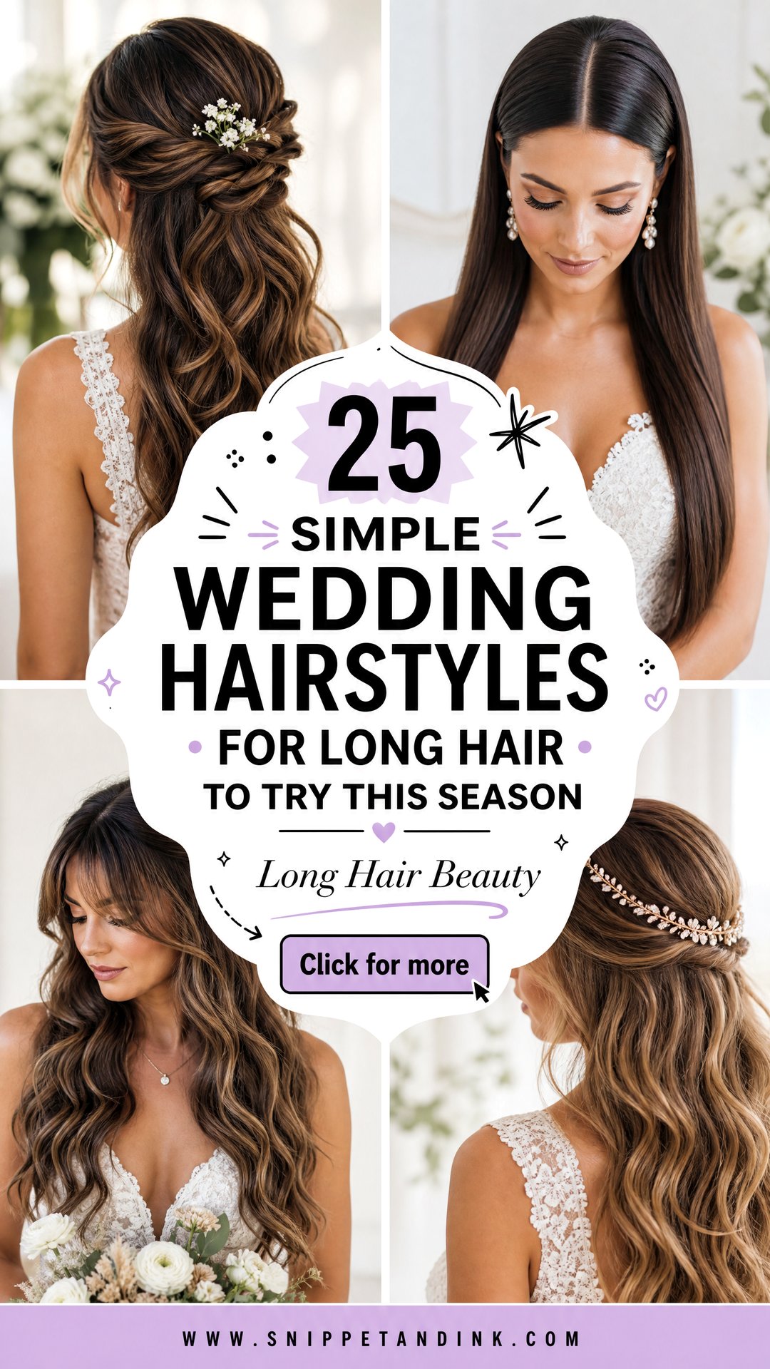 25 Simple Wedding Hairstyles for Long Hair to Try This Season - 25 Simple Wedding Hairstyles for Long Hair to Try This Season