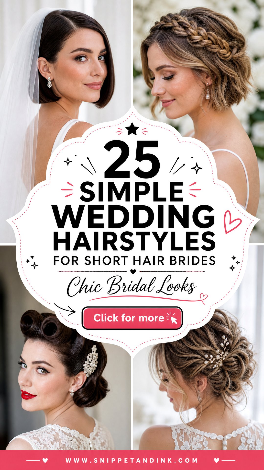25 Simple Wedding Hairstyles for Short Hair Brides - 25 Simple Wedding Hairstyles for Short Hair Brides
