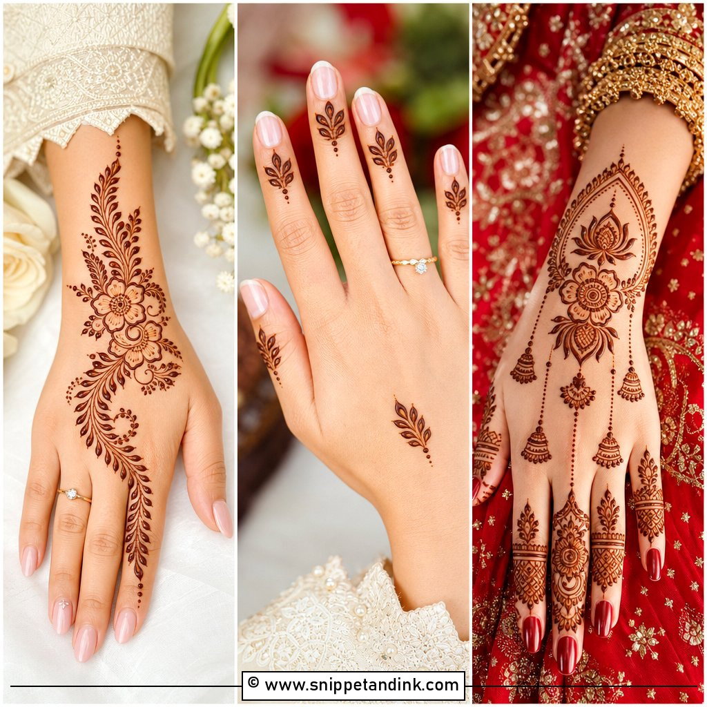 25 Simple Wedding Mehndi Designs for Elegant Brides