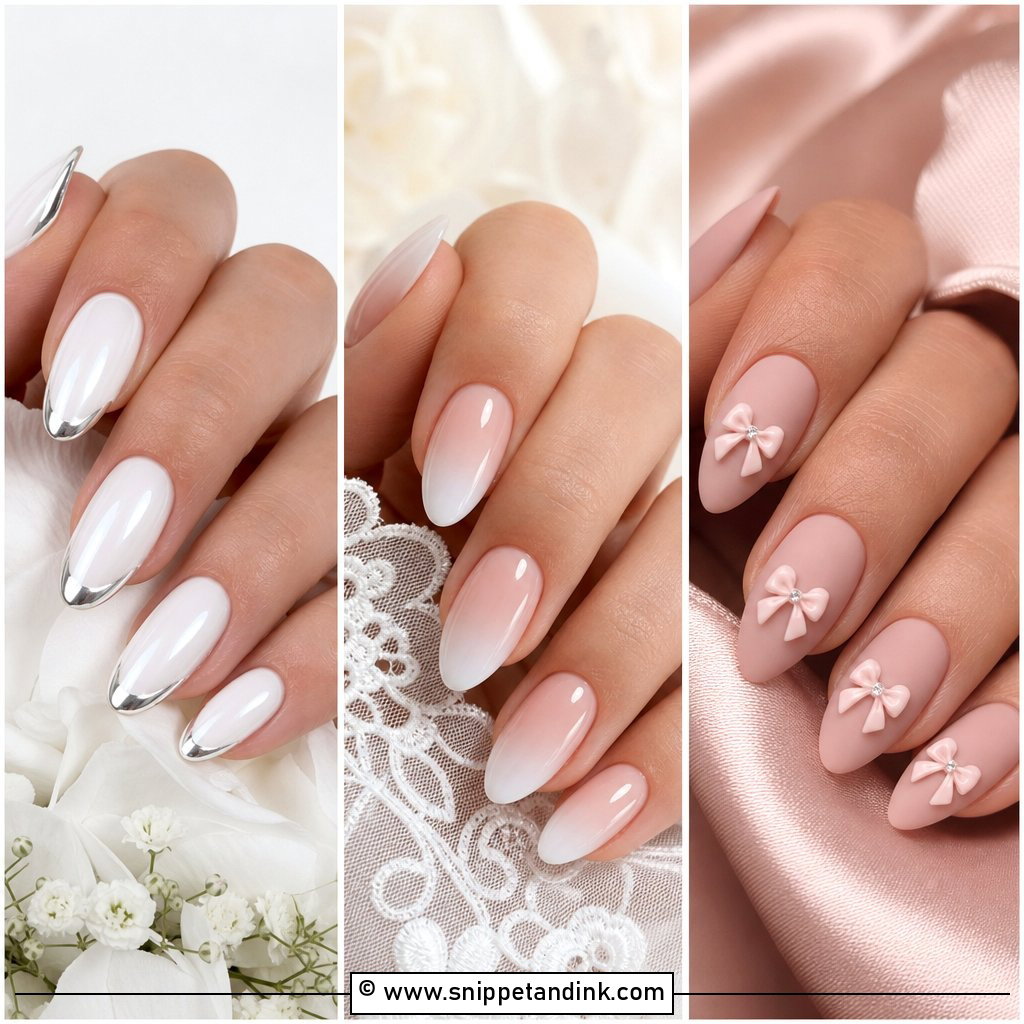 25 Simple Wedding Nail Art Ideas for Polished Brides