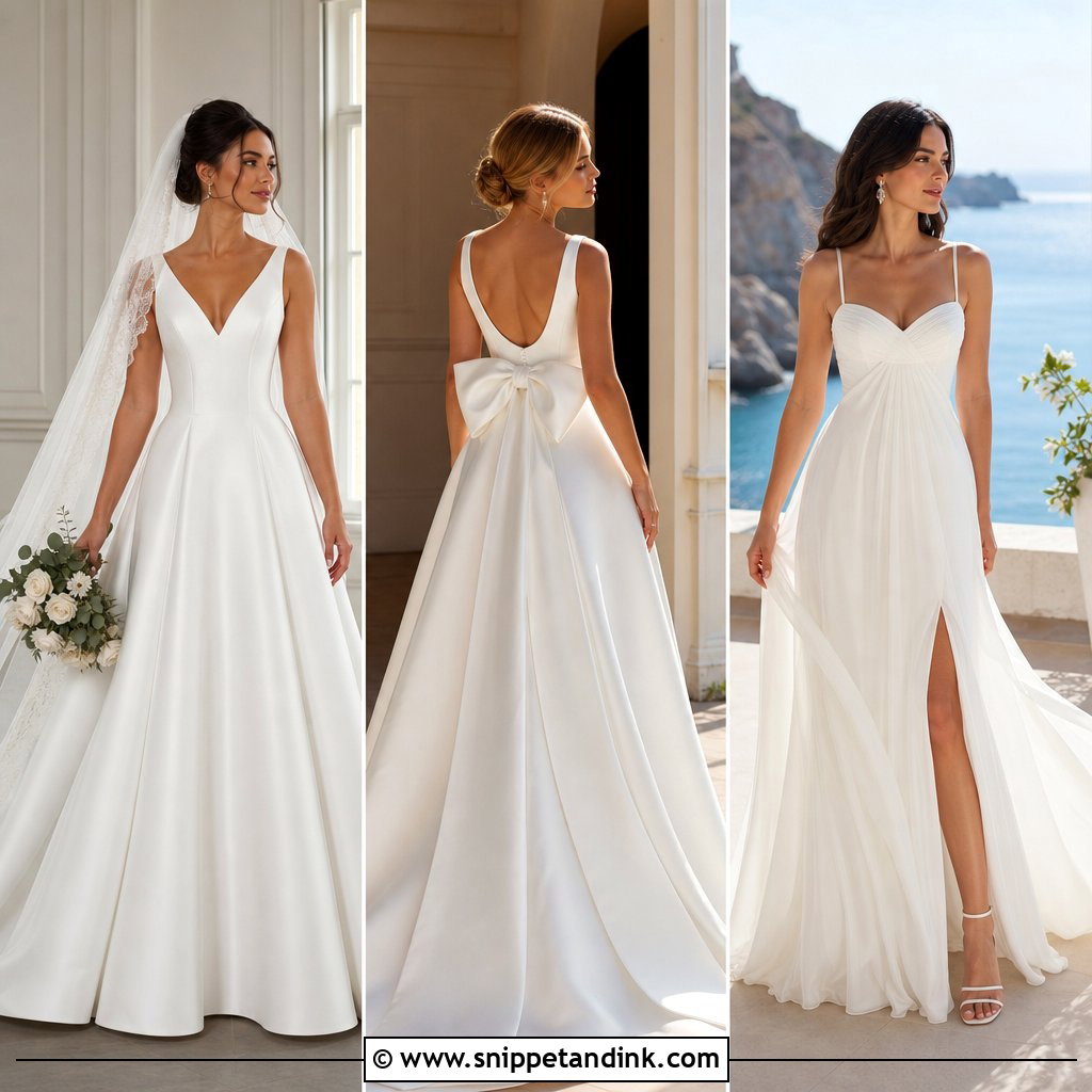 25 Simple a Line Wedding Dress Ideas for Timeless Brides