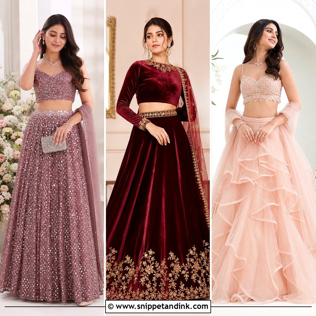 25 Skirt and Crop Top Indian Weddings Ideas: Chic Guest Looks