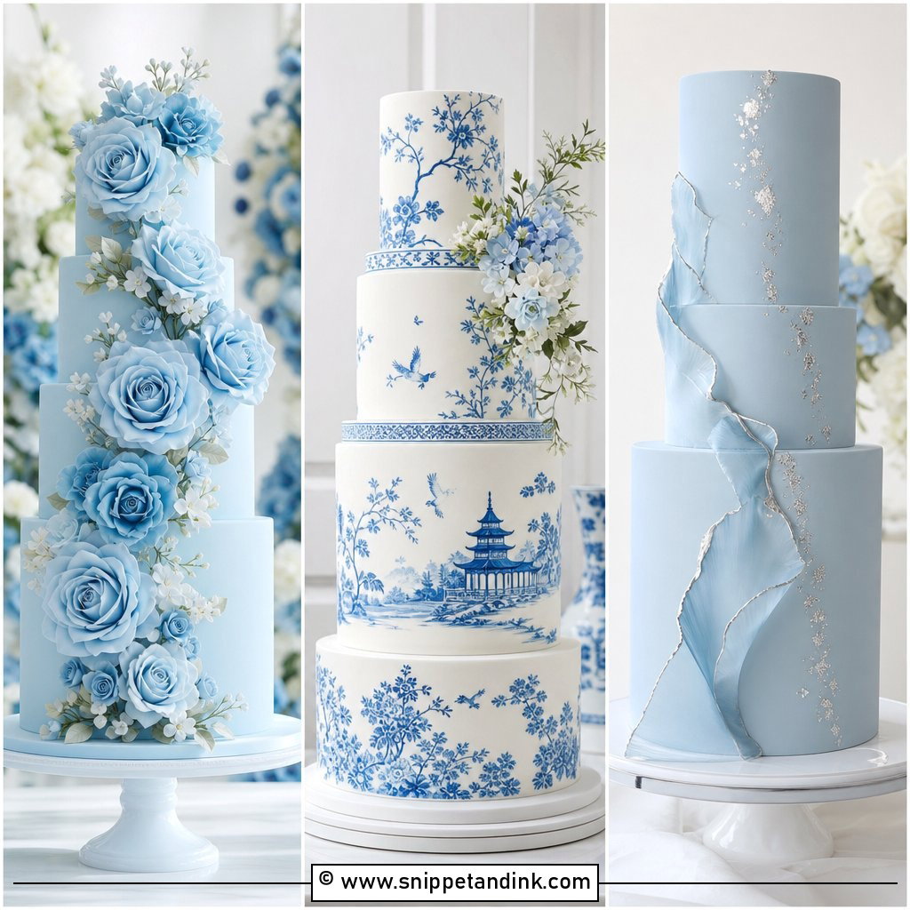 25 Sky Blue Wedding Cake Ideas for Dreamy Receptions