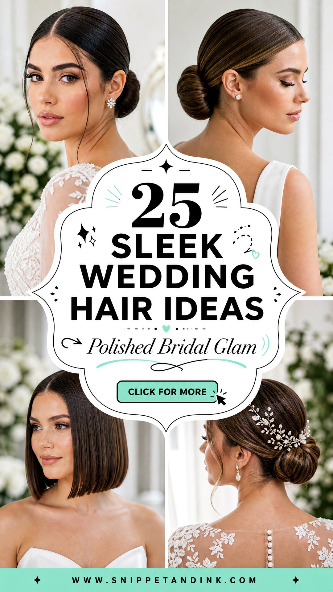 25 Sleek Wedding Hair Ideas for Polished Bridal Glam - 25 Sleek Wedding Hair Ideas for Polished Bridal Glam