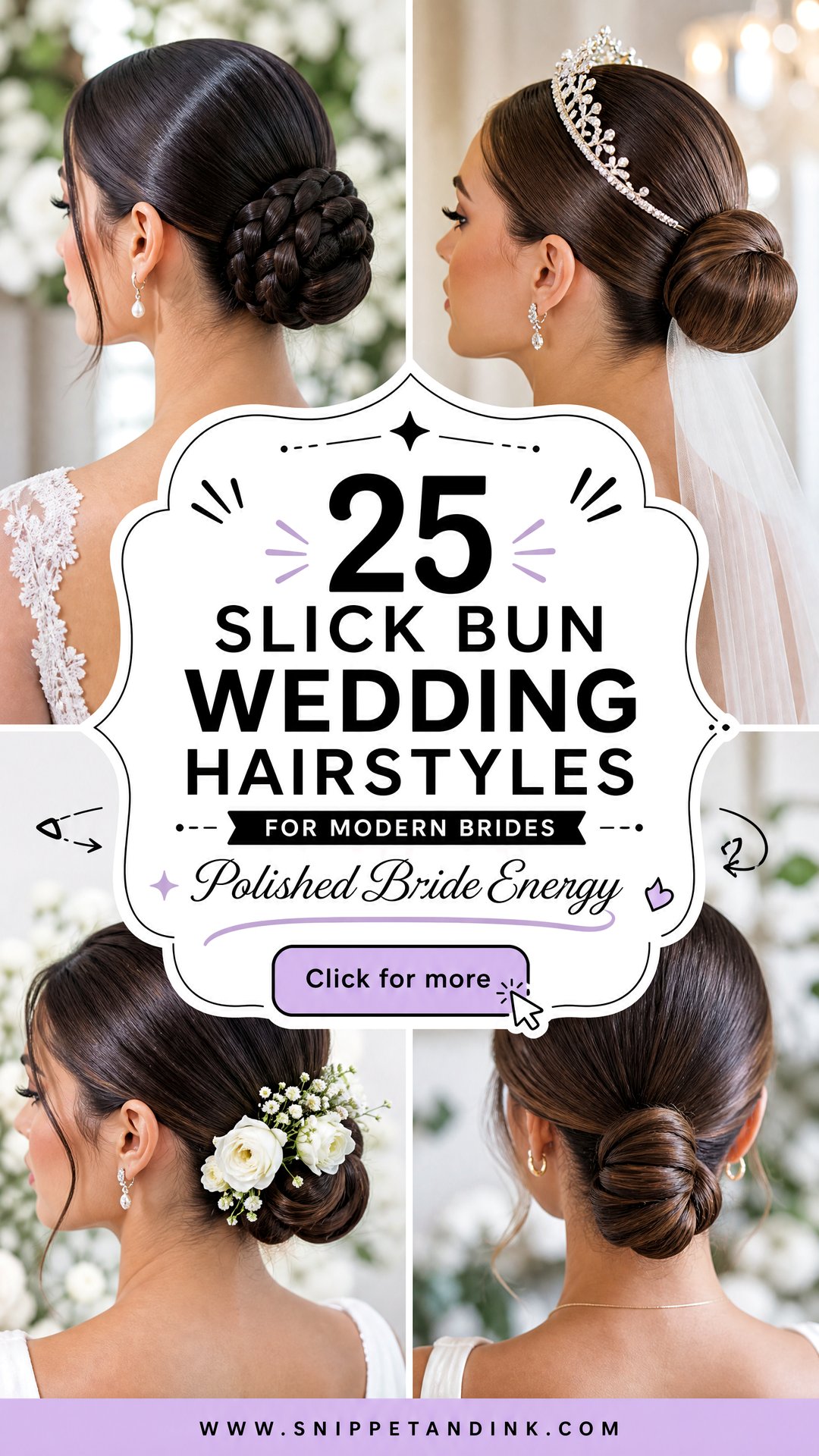 25 Slick Bun Wedding Hairstyles for Modern Brides - 25 Slick Bun Wedding Hairstyles for Modern Brides