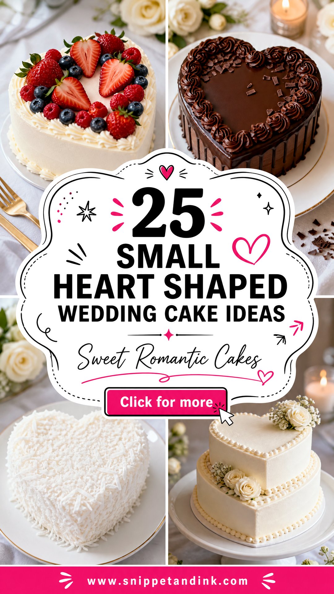25 Small Heart Shaped Wedding Cake Ideas for Romance - 25 Small Heart Shaped Wedding Cake Ideas for Romance