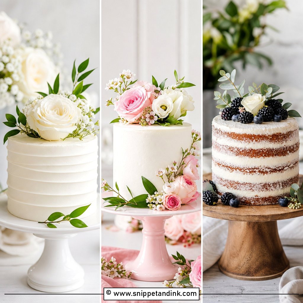 25 Small Single Tier Wedding Cake Ideas for Chic Brides