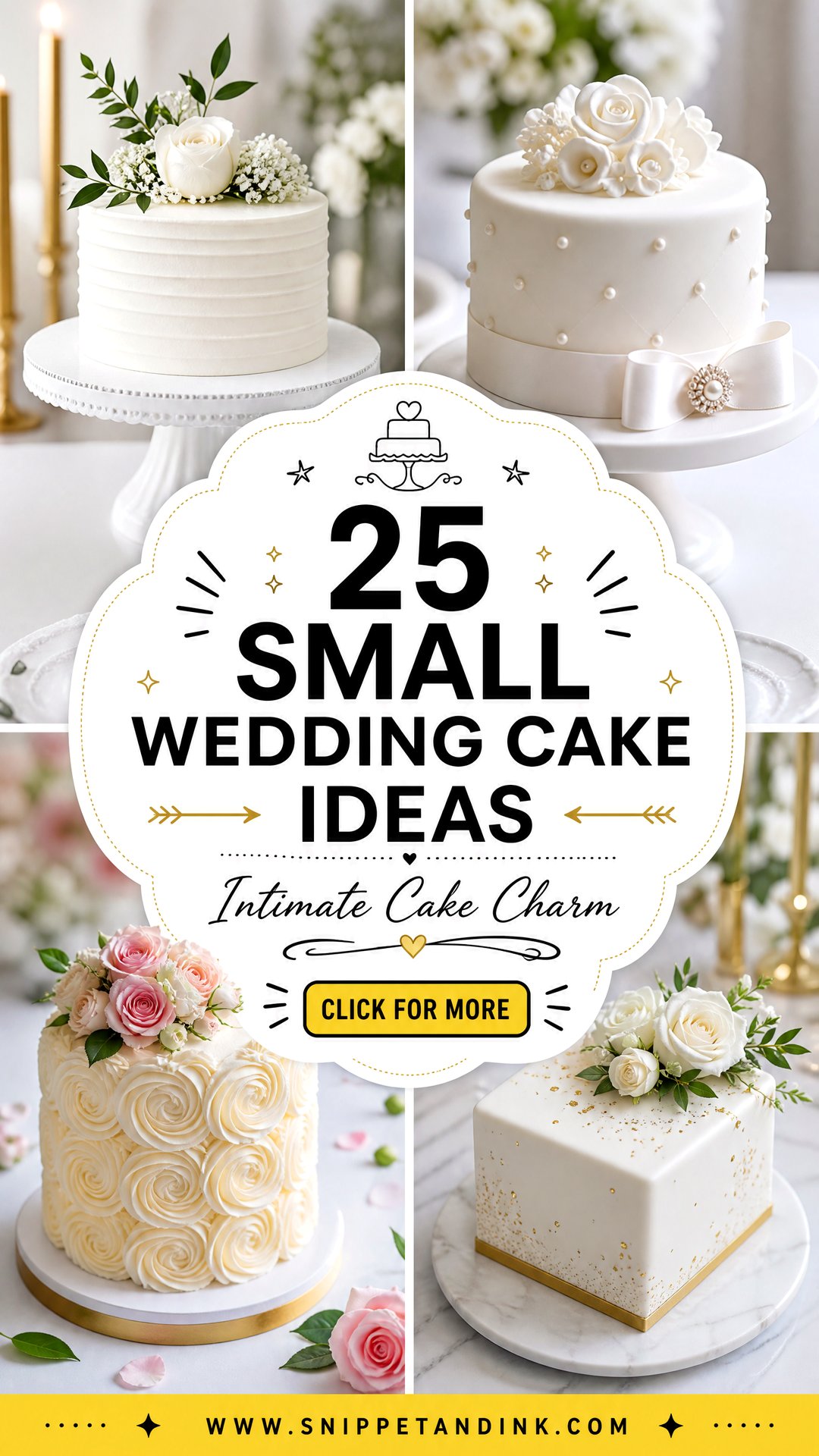 25 Small Wedding Cake Ideas for Intimate Celebrations - 25 Small Wedding Cake Ideas for Intimate Celebrations