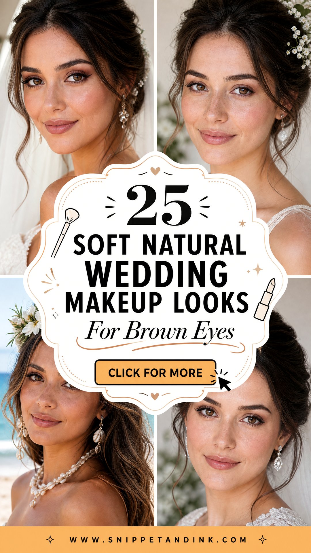 25 Soft Natural Wedding Makeup Looks for Brown Eyes - 25 Soft Natural Wedding Makeup Looks for Brown Eyes