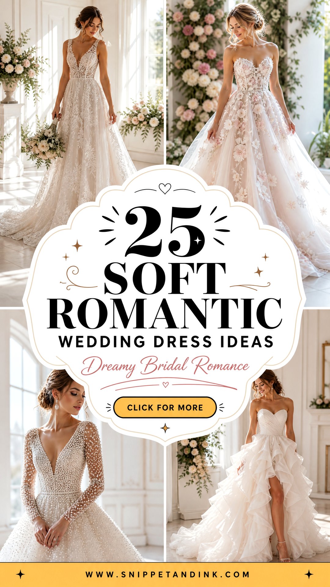 25 Soft Romantic Wedding Dress Ideas for Dreamy Brides - 25 Soft Romantic Wedding Dress Ideas for Dreamy Brides