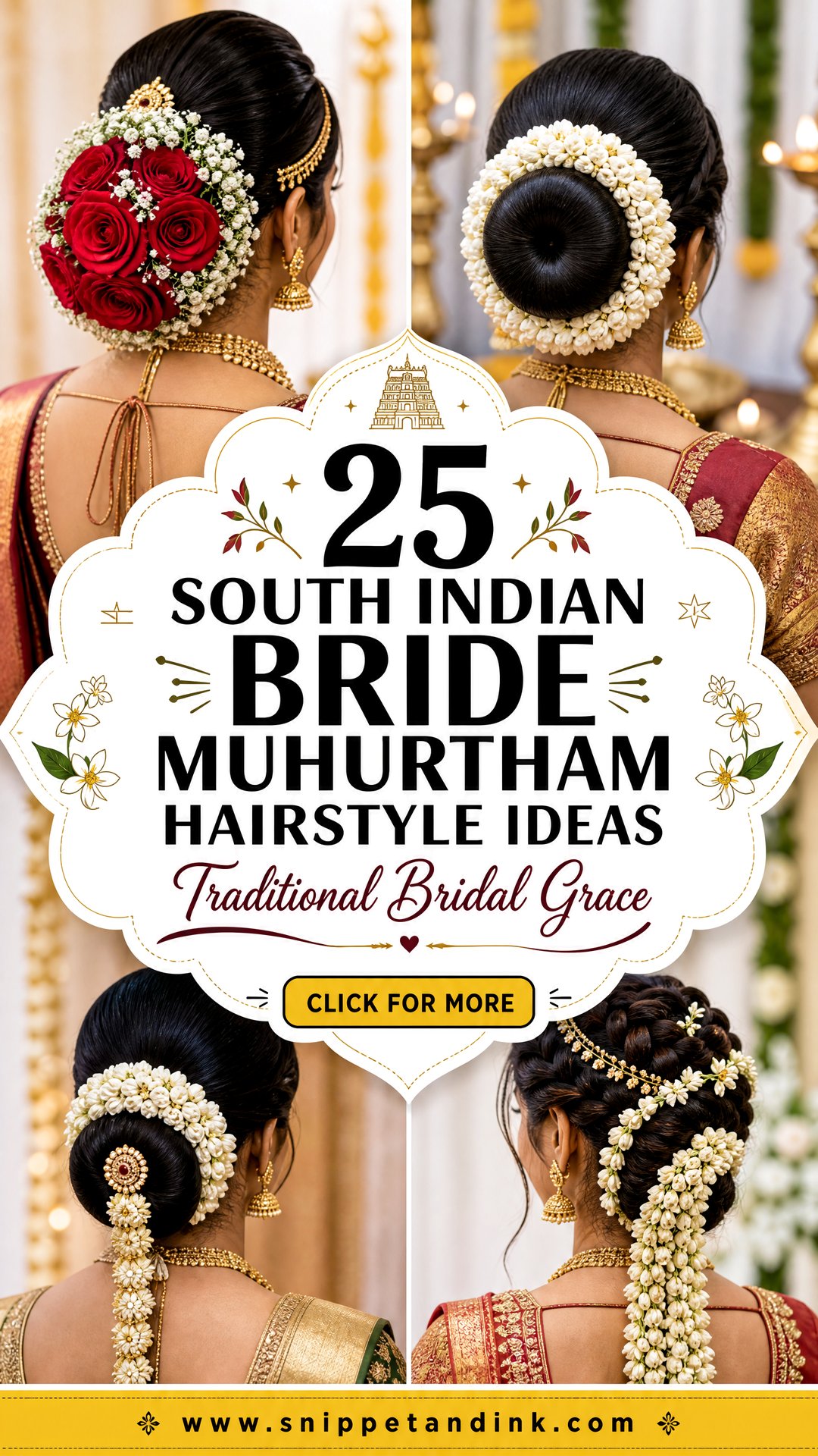 25 South Indian Bride Muhurtham Hairstyle Ideas - 25 South Indian Bride Muhurtham Hairstyle Ideas