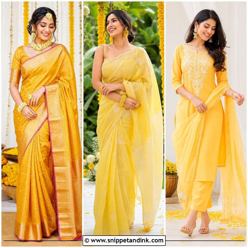 25 South Indian Haldi Outfit Ideas: Vibrant Bridal Looks