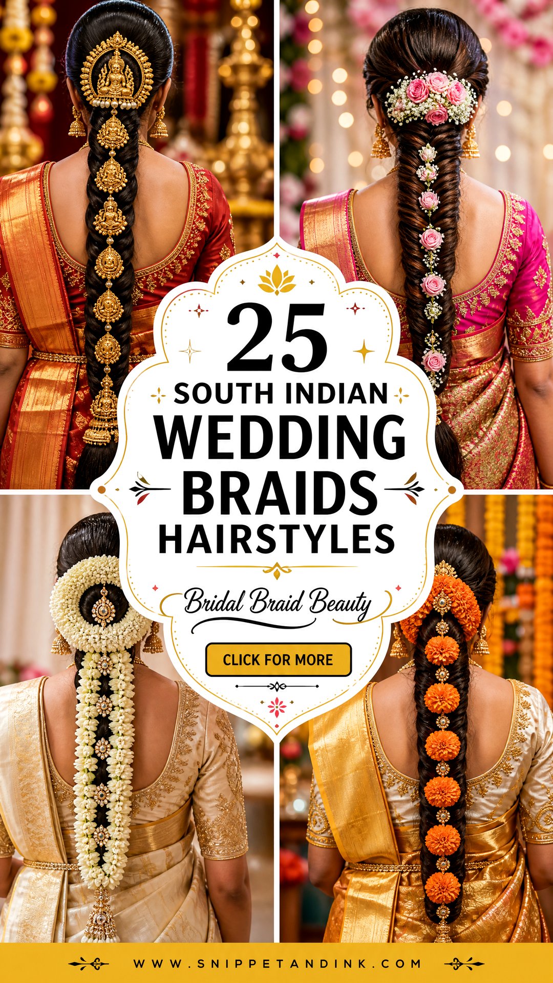 25 South Indian Wedding Braids Hairstyles For Brides - 25 South Indian Wedding Braids Hairstyles For Brides