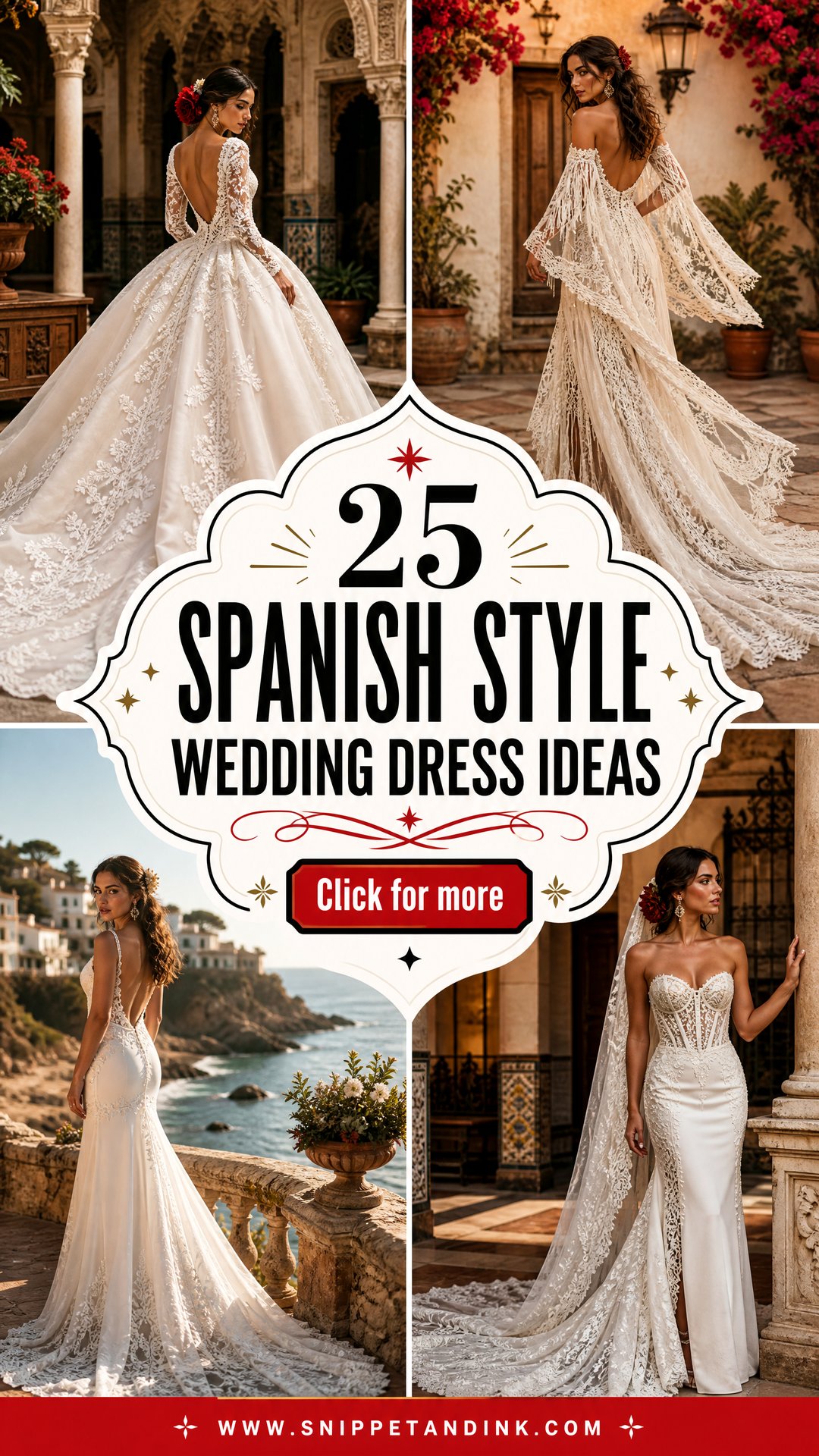 25 Spanish Style Wedding Dress Ideas Romantic Old-World Style - 25 Spanish Style Wedding Dress Ideas: Romantic Old-World Style