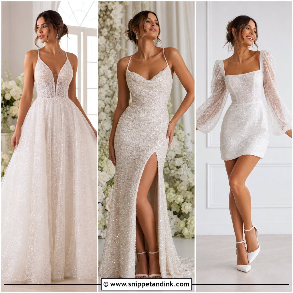 25 Sparkle Wedding Dress Ideas