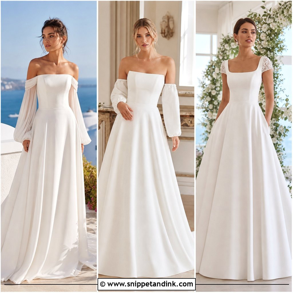 25 Square Neck Wedding Dress with Sleeves: Chic Bridal Picks