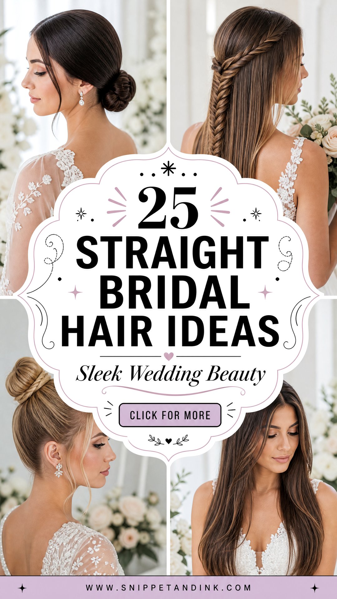 25 Straight Bridal Hair Ideas For Sleek Wedding Beauty - 25 Straight Bridal Hair Ideas For Sleek Wedding Beauty
