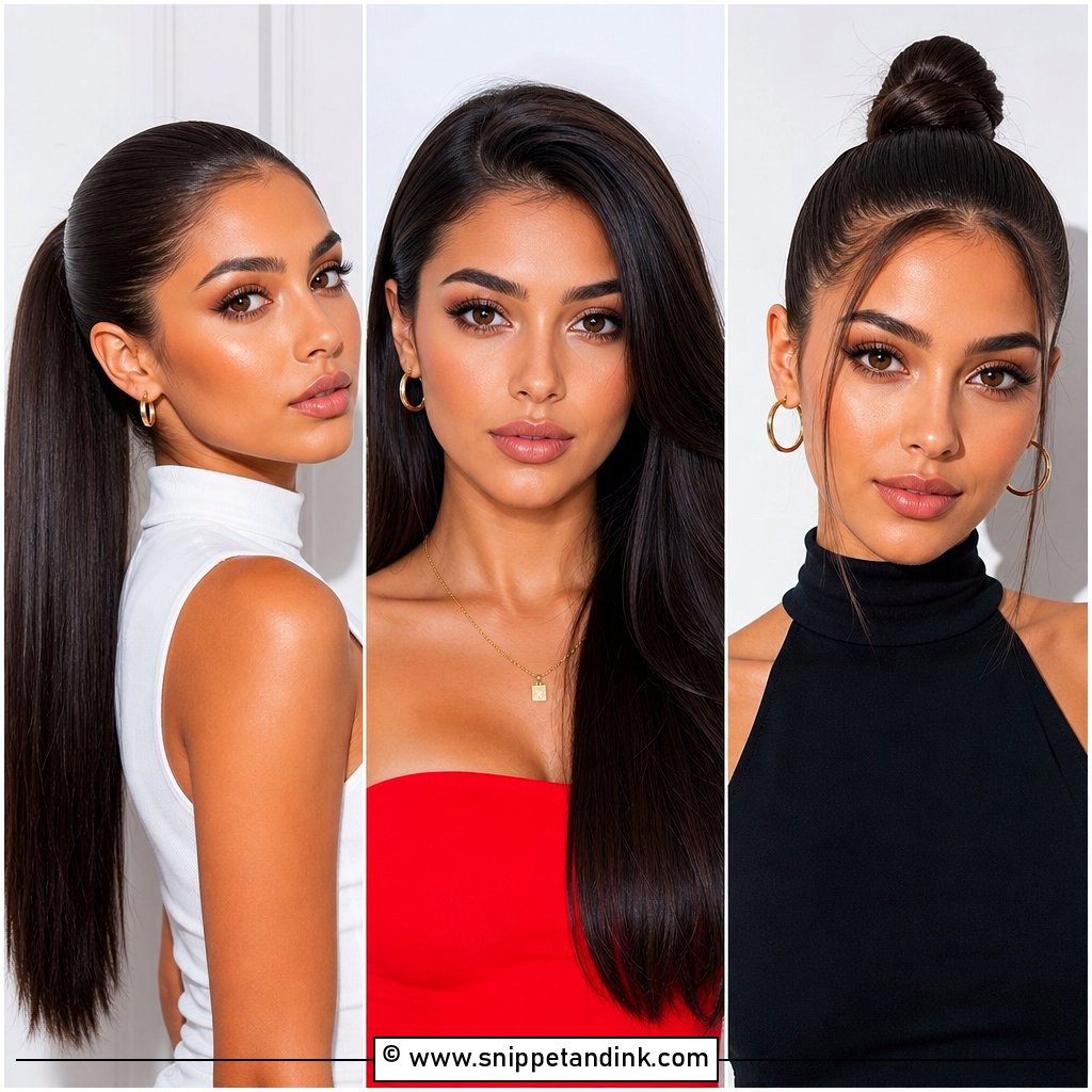 25 Straight Bridal Hairstyles For Timeless Wedding Glam