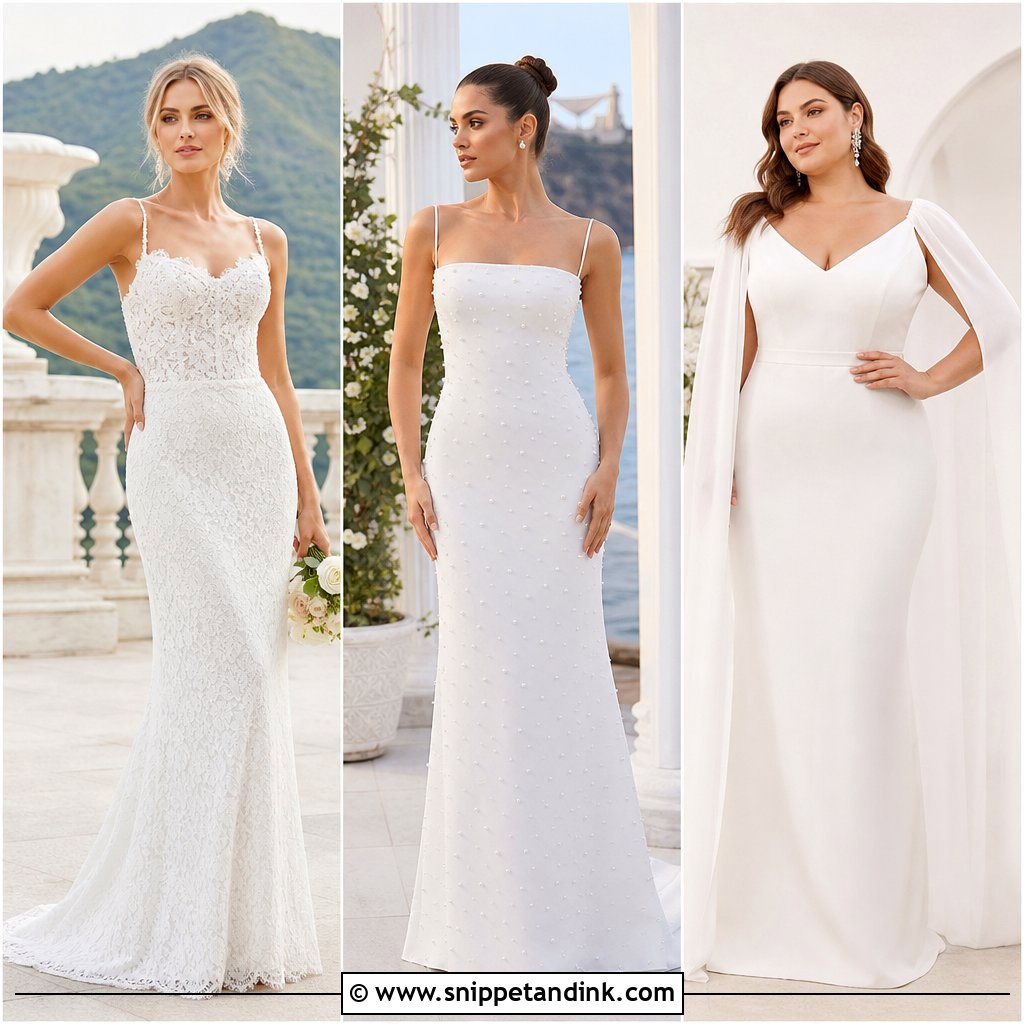 25 Straight Wedding Dress Ideas: Sleek Bridal Silhouettes