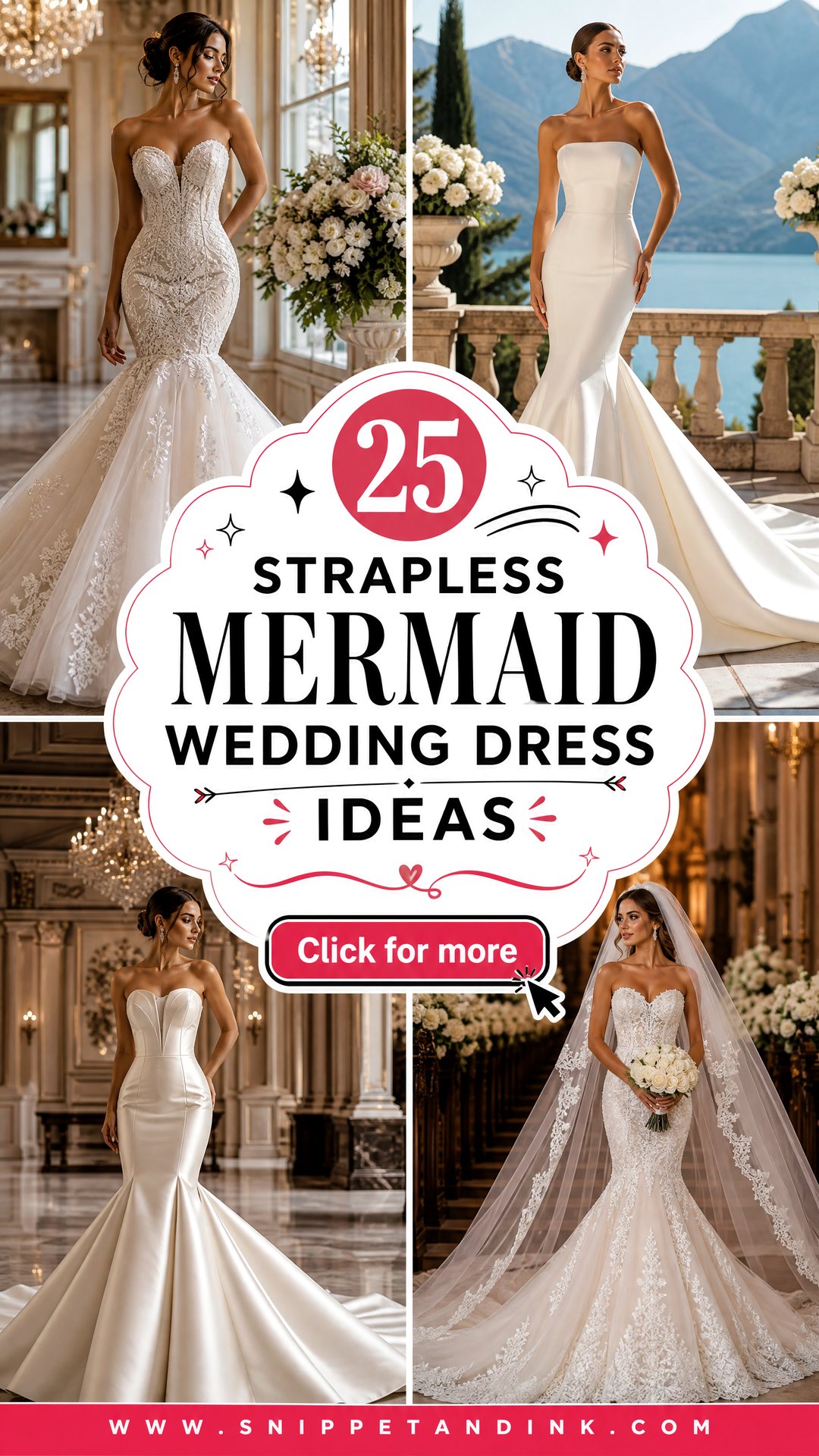 25 Strapless Mermaid Wedding Dress Ideas Glamorous Bridal Looks - 25 Strapless Mermaid Wedding Dress Ideas: Glamorous Bridal Looks