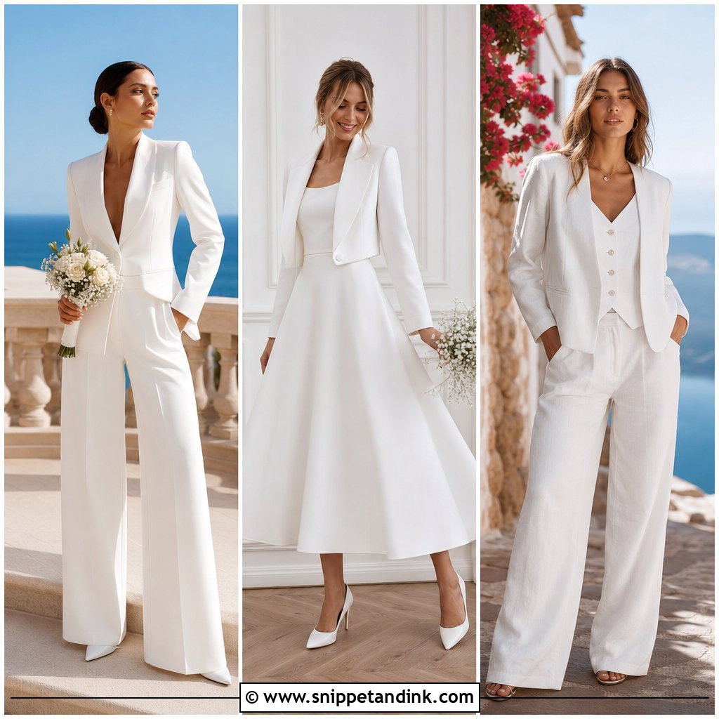 25 Suit Wedding Dress Ideas for a Chic Modern Bridal Look