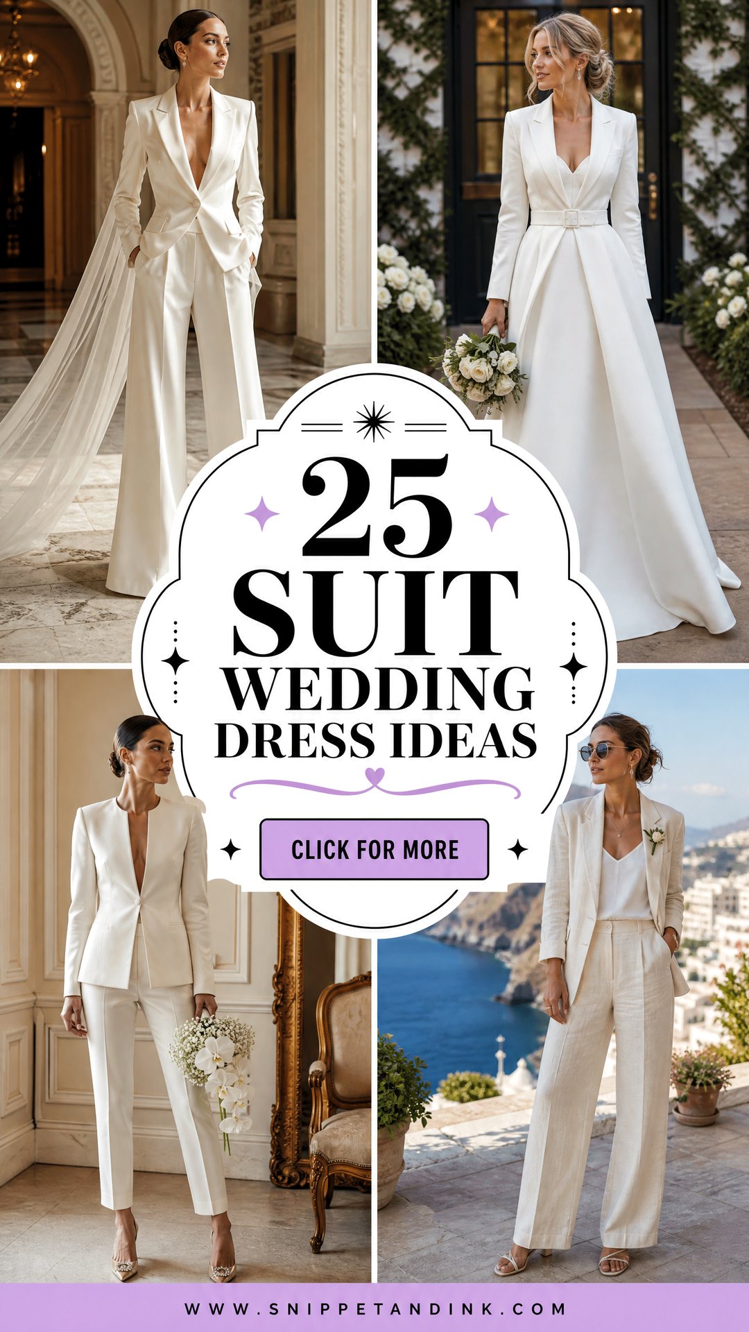 25 Suit Wedding Dress Ideas for a Chic Modern Bridal Look - 25 Suit Wedding Dress Ideas for a Chic Modern Bridal Look