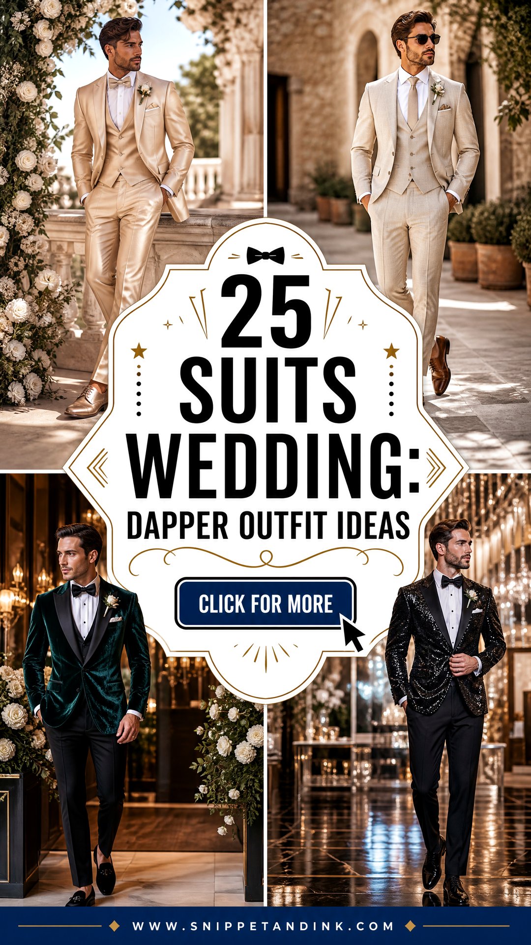 25 Suits Wedding Dapper Outfit Ideas for Stylish Modern Grooms - 25 Suits Wedding: Dapper Outfit Ideas for Stylish Modern Grooms