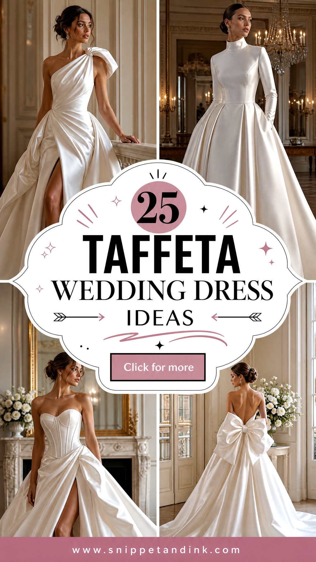25 Taffeta Wedding Dress Ideas for a Luxe Fashion-Forward Bride - 25 Taffeta Wedding Dress Ideas for a Luxe, Fashion-Forward Bride
