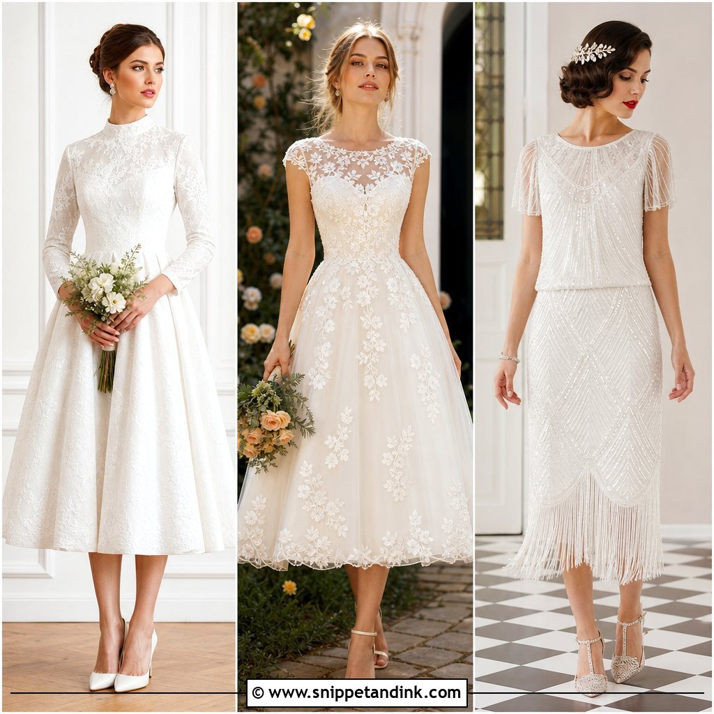 25 Tea Length Wedding Dress Vintage Ideas