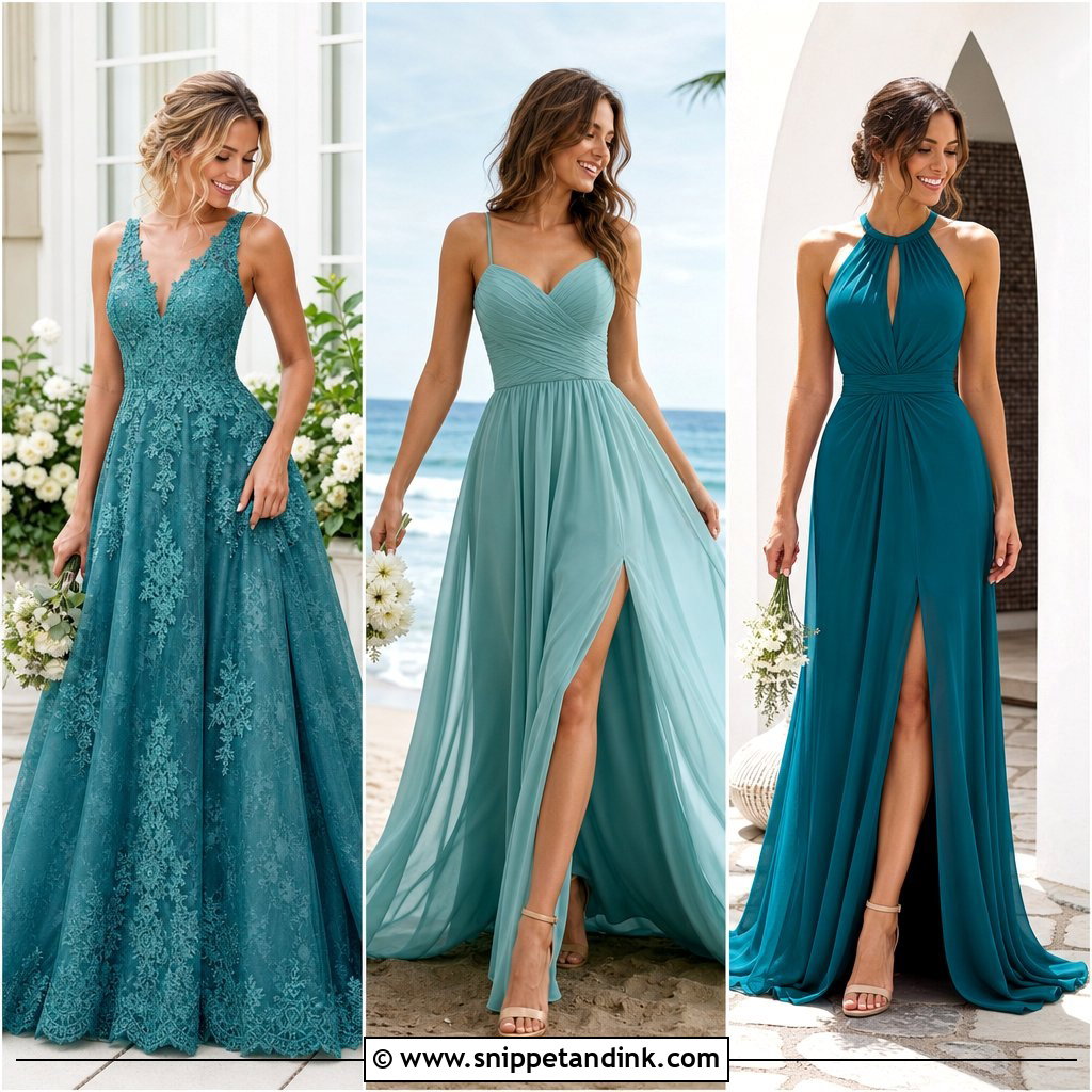 25 Teal Wedding Dress Ideas for a Bold Color-Loving Bride