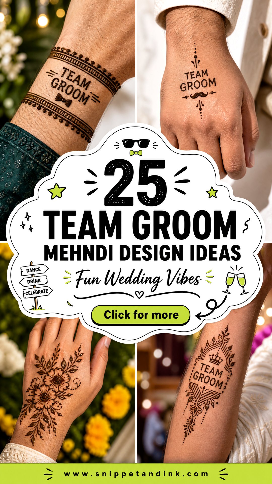 25 Team Groom Mehndi Design Ideas for Fun Wedding Vibes - 25 Team Groom Mehndi Design Ideas for Fun Wedding Vibes