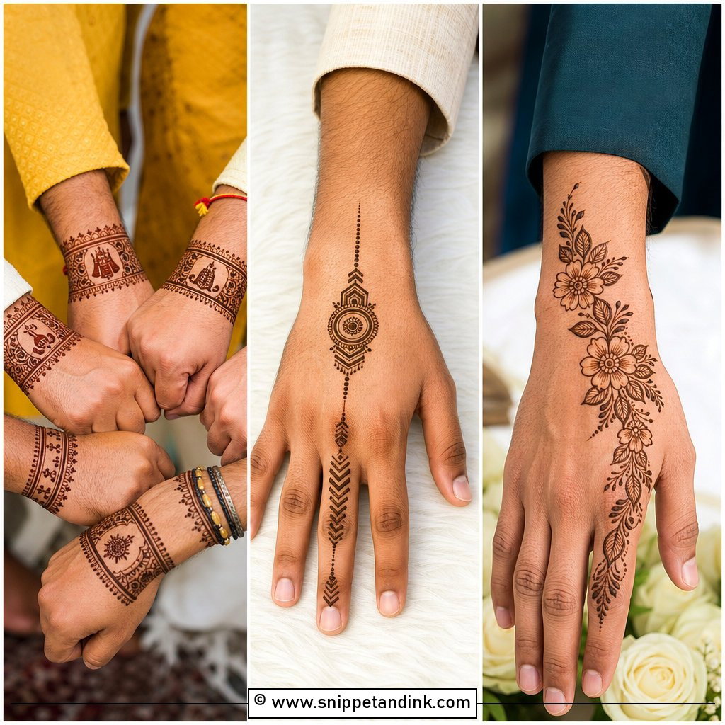 25 Team Groom Mehndi Design Ideas for Fun Wedding Vibes