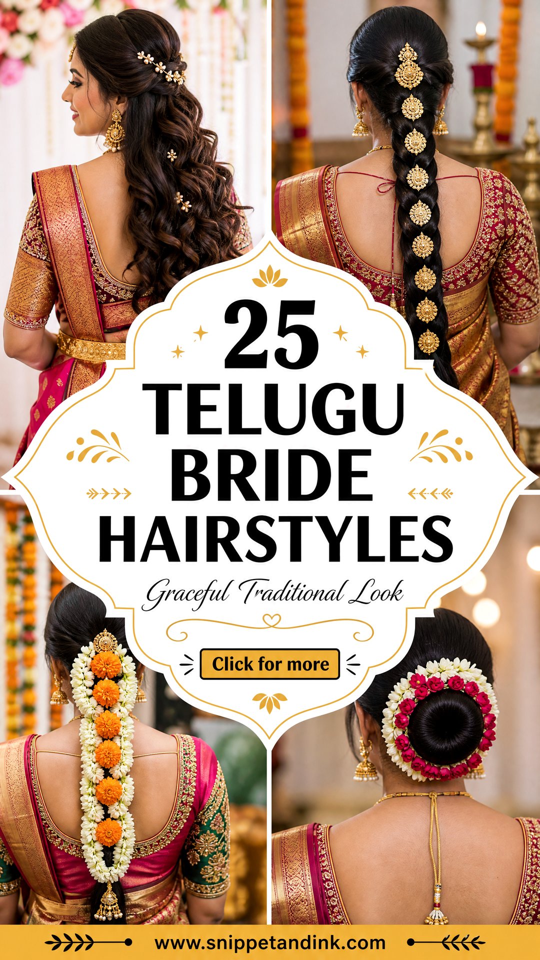 25 Telugu Bride Hairstyles for a Graceful Traditional Look - 25 Telugu Bride Hairstyles for a Graceful Traditional Look