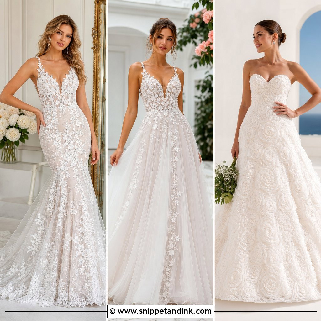 25 Textured Wedding Dress Ideas for a Modern, Dimensional Look