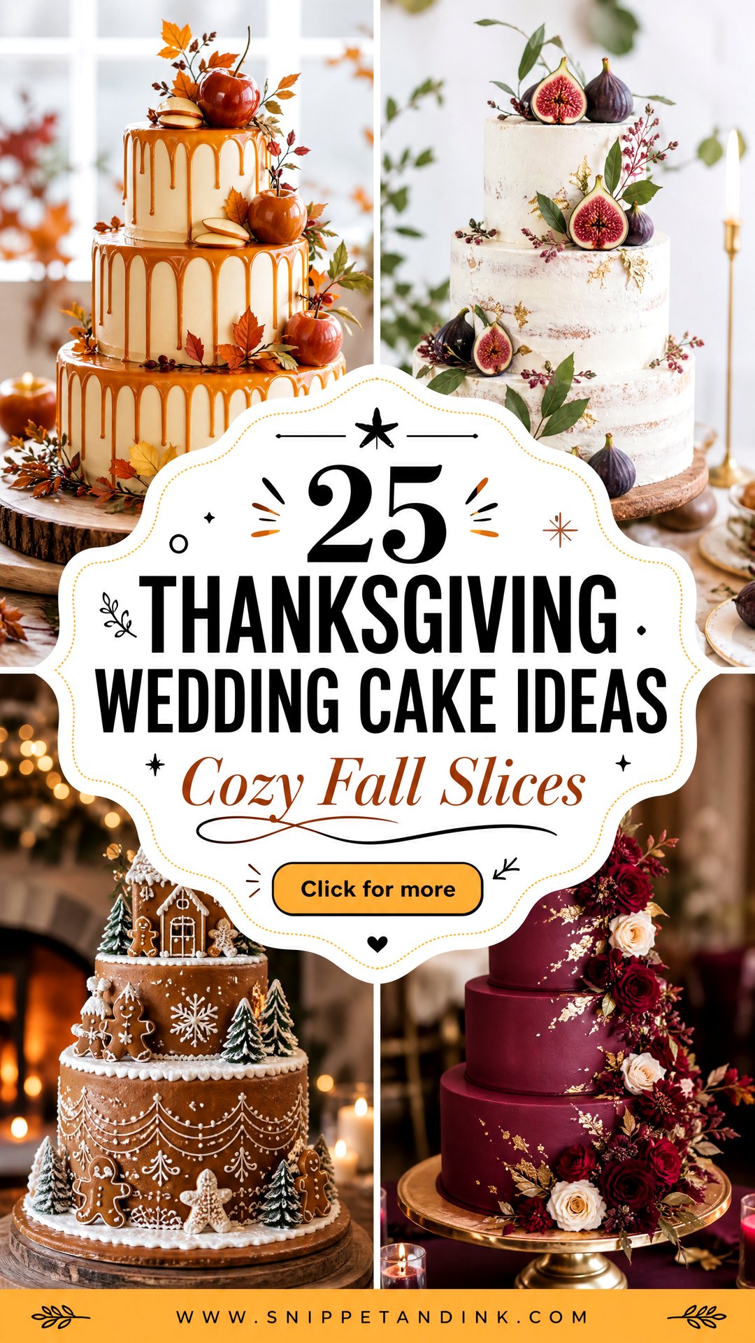 25 Thanksgiving Wedding Cake Ideas for Cozy Fall Style - 25 Thanksgiving Wedding Cake Ideas for Cozy Fall Style