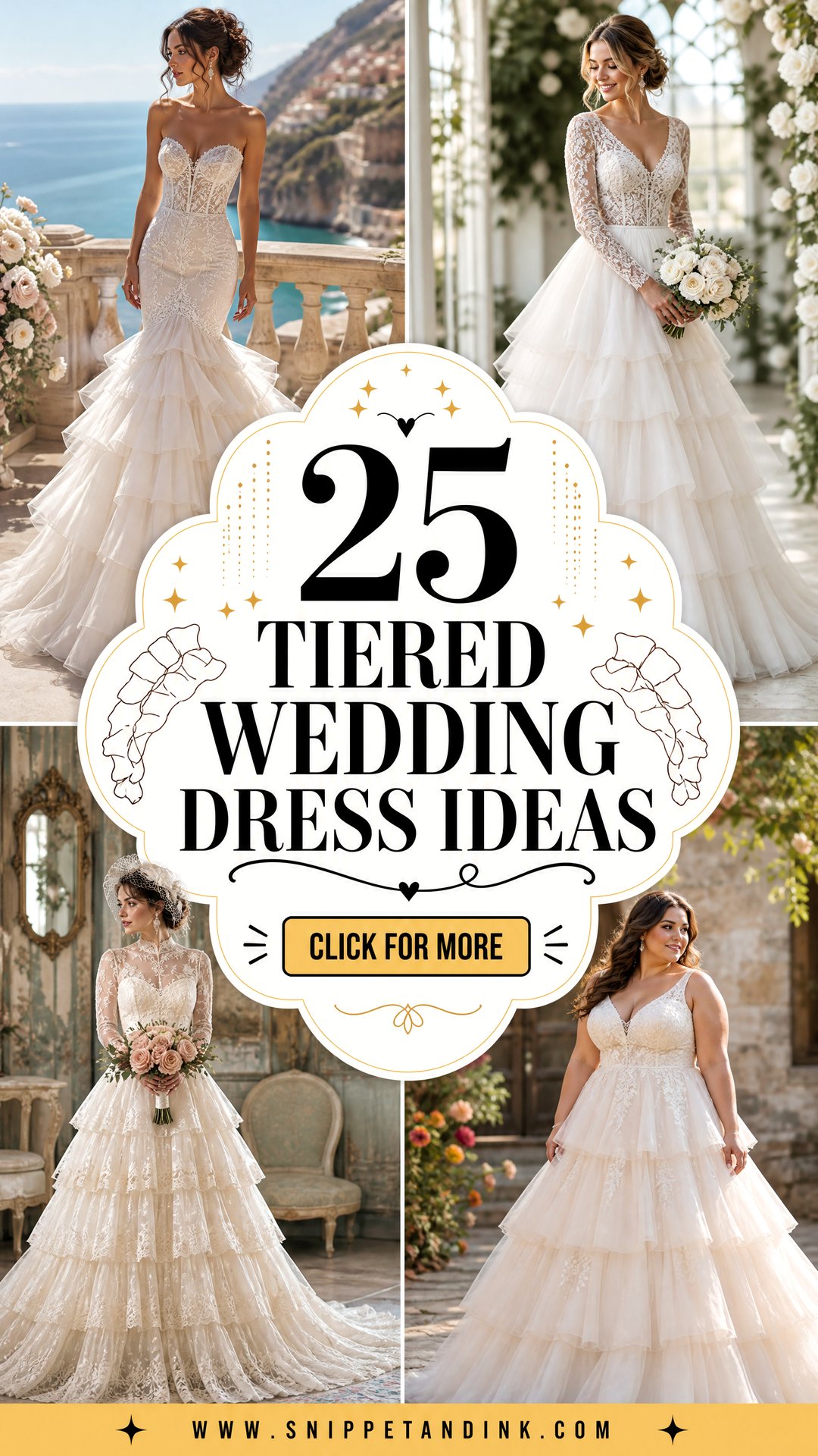 25 Tiered Wedding Dress Ideas for a Romantic Layered Look - 25 Tiered Wedding Dress Ideas for a Romantic, Layered Look
