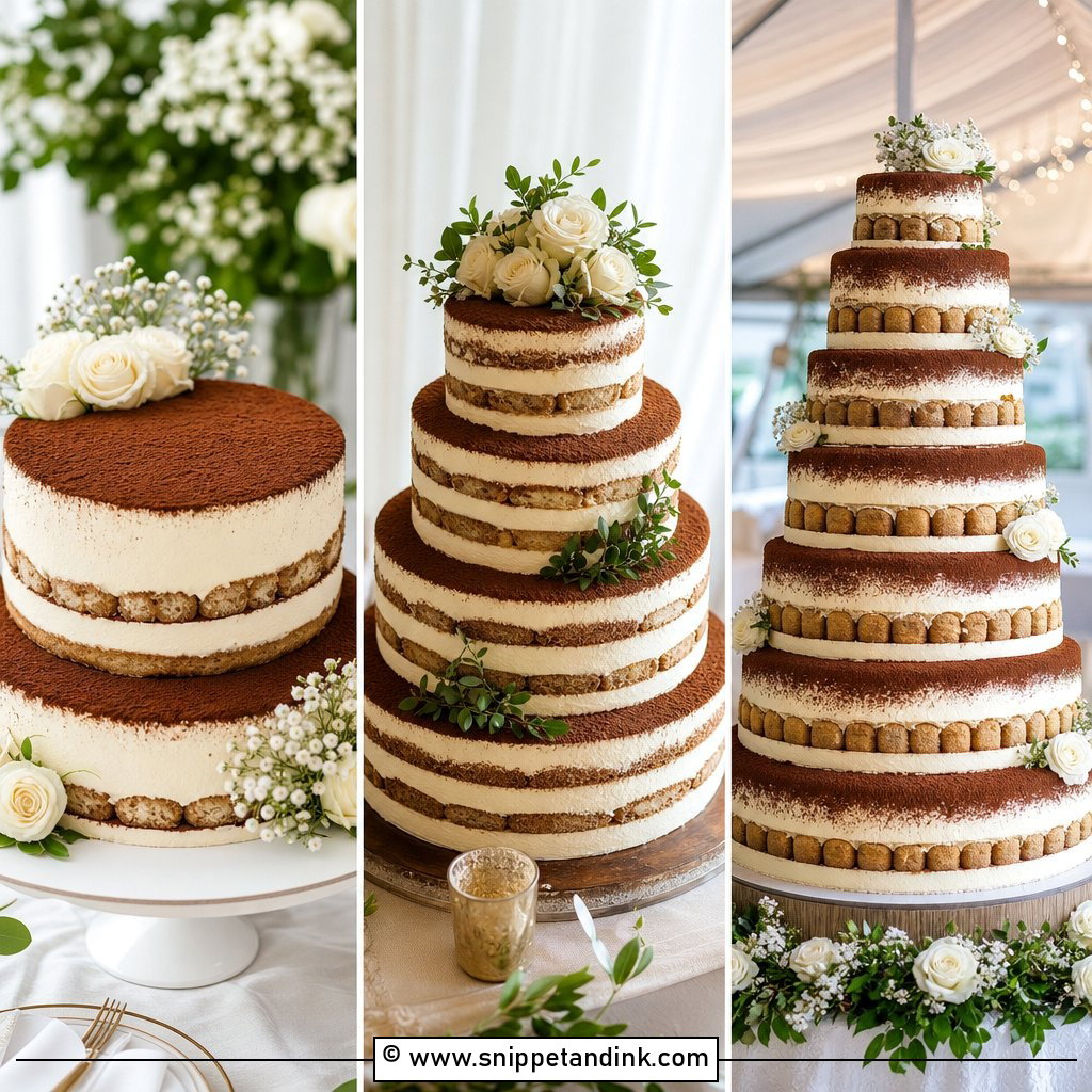 25 Tiramisu Wedding Cake Ideas for Dessert Lovers