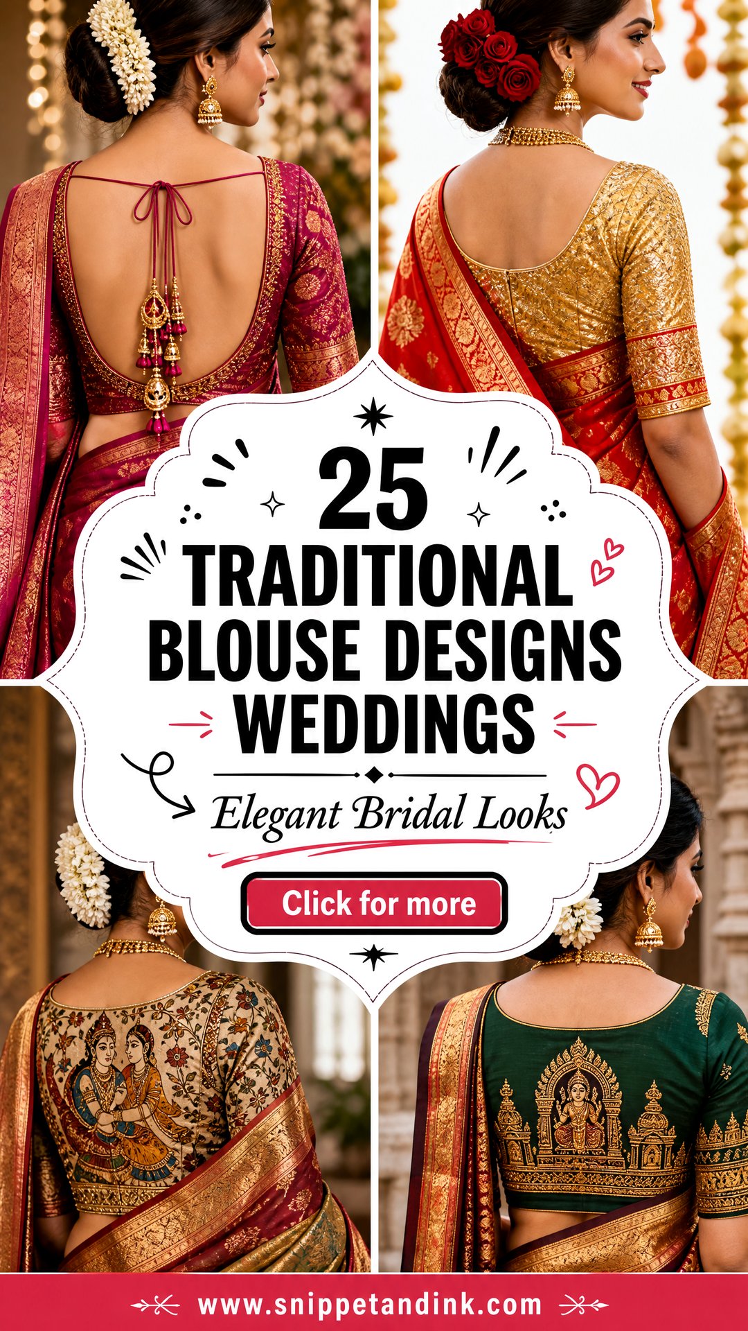 25 Traditional Blouse Designs Weddings Elegant Bridal Looks - 25 Traditional Blouse Designs Weddings: Elegant Bridal Looks